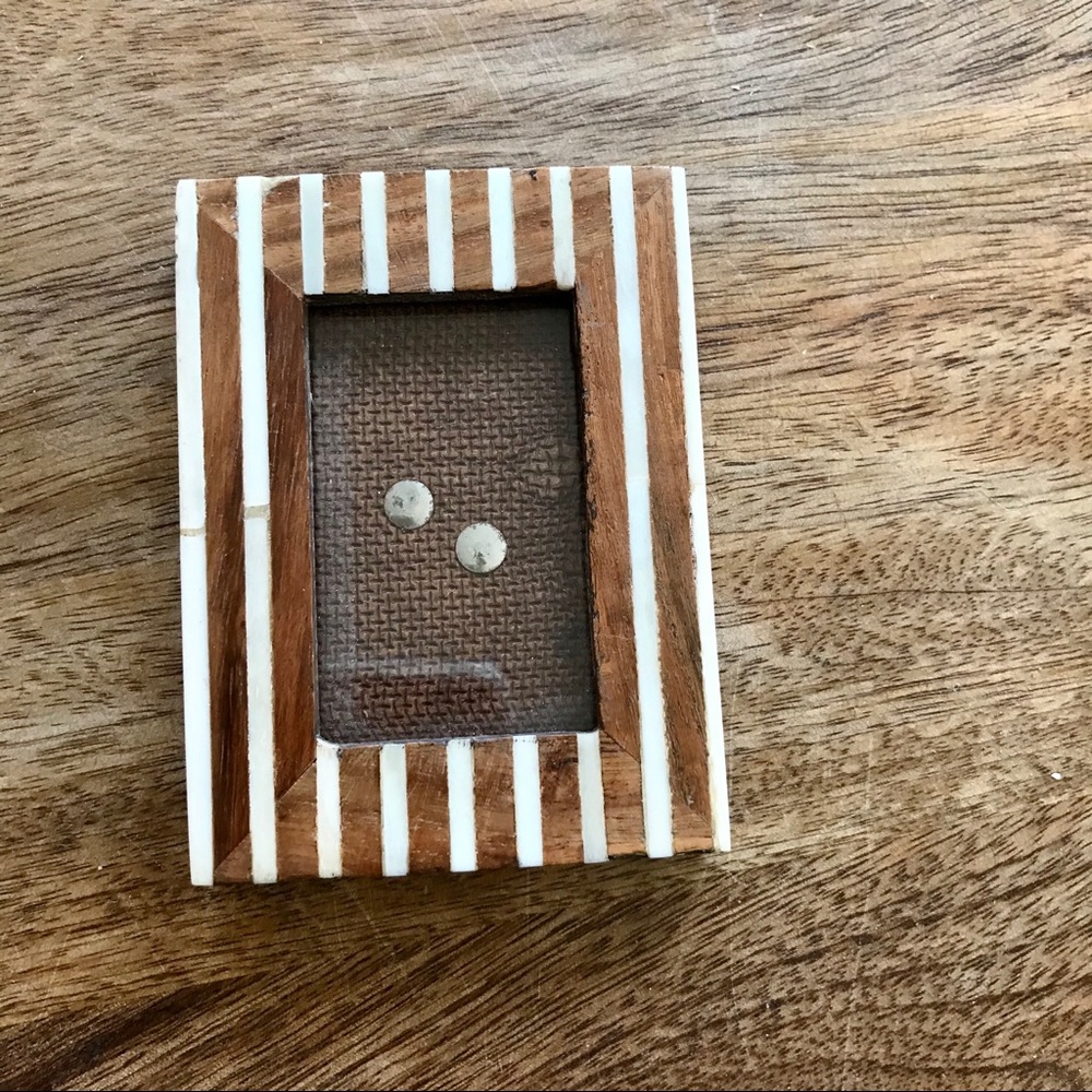 Petite striped wood frame. Perfect for portrait